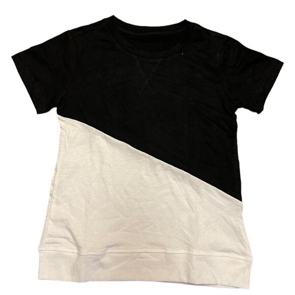 Black and White Short Sleeve Kids Shirt Size Large NWOT - Picture 1 of 3